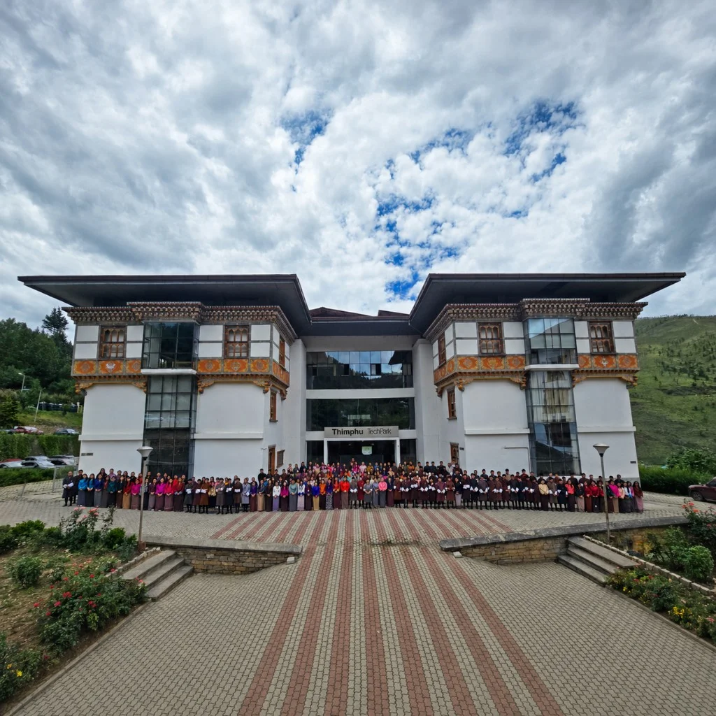 MagicLabs team gathered outside the Bhutan creative hub