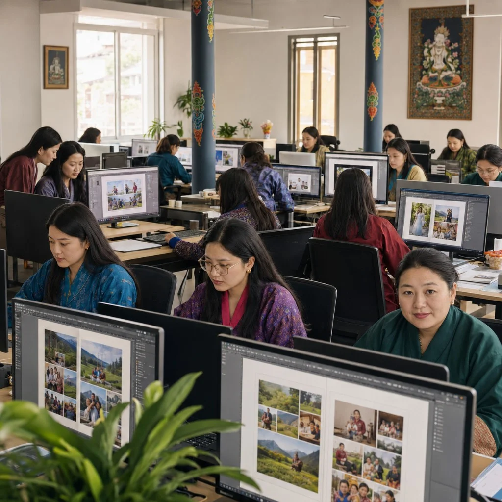 MagicLabs team at work in the Bhutan studio